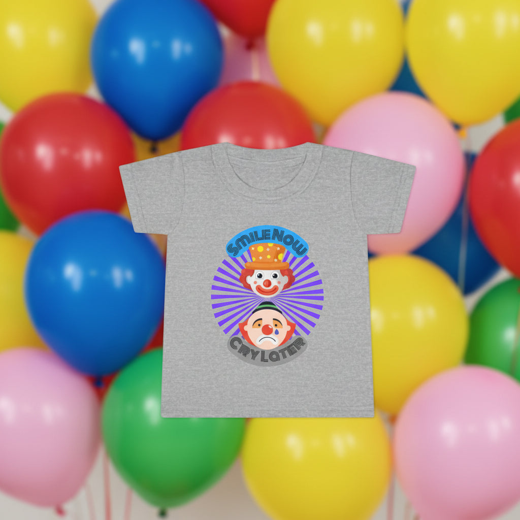 Toddler Smile Now Cry Later Clowns